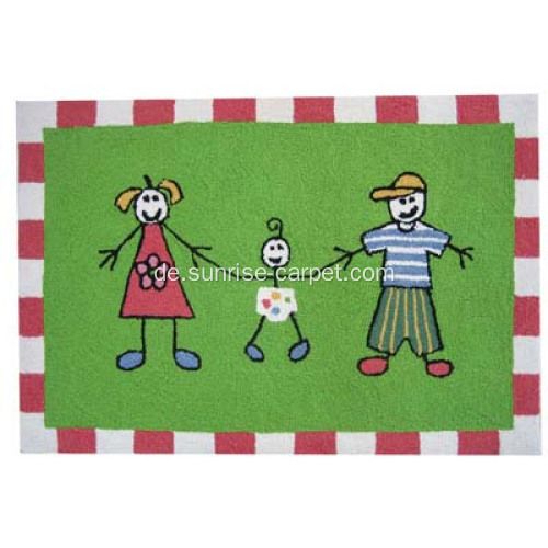 Handgehangener Teppich mit Kinderentwürfen